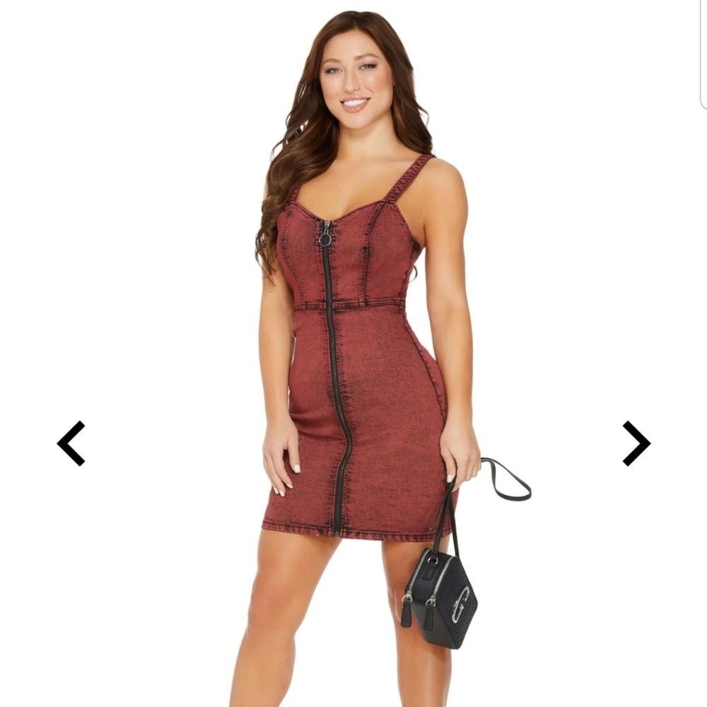 Guess Acid Wash Denim Mini Dress